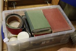 Bookbinding equipment, instructions books and a book press.