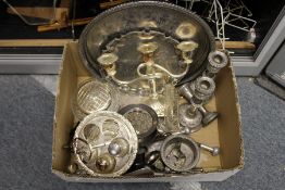 A box of plated wares.