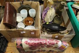 Two boxes of miscellaneous collectables.