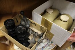 A small group of Robert Welch ironware to include candlesticks and a nut cracker, together with