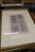 A good set of four architectural engravings uniformly framed and glazed.