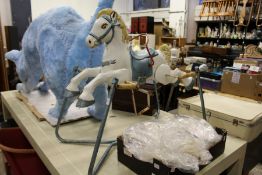 A 1960's / 70's metal rocking horse on sprung frame.