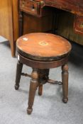 A William IVth mahogany revolving music seat.