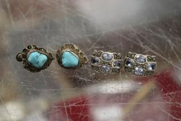 Two pair of earrings.