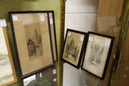 Four small engavings / prints.