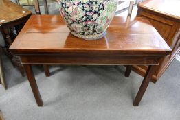 A hardwood side table.