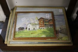 Four small watercolours.