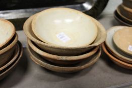 Four Chinese pottery bowls.