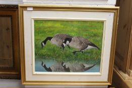 'Canada Geese' oil on canvas.