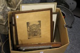 Various engravings and prints.