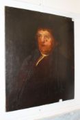 19th century English school, a portrait of a gentleman, oil on canvas, unframed.