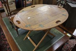 An oak butler's tray and stand.
