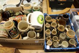 A large quantity of German beer steins etc.