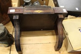 A Regency brass inlaid rosewood clock bracket.