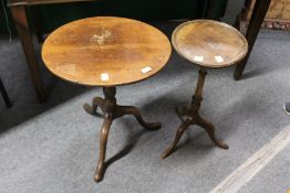 Two tripod tables.