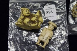 Two Chinese netsukes.