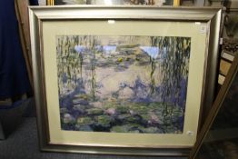 Claude Monet 'Lily Pond' colour print.