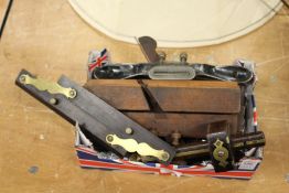 A small box of wood-working tools.