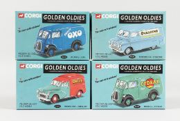 SET OF FOUR CORGI GOLDEN OLDIES DELIVERY VANS, Bedford and Morris (4). RRP: £20 each.