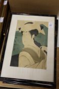 A set of six Japanese prints.