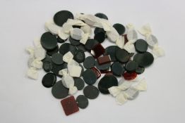 A small group of bloodstone.