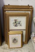 A quantity of military and naval figural prints, framed and glazed.