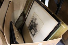 Various engravings and prints.