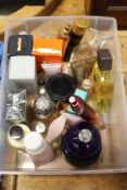 A collection of perfumes, perfume bottles, various makes including Faberge, Tiffany etc.