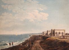 19th century French, A collection of five lithographs of French scenes all inscribed in pencil