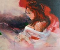 After Christine Comyn, a print of a reclining female figure, signed and numbered in pencil 30