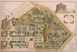 18th century hand coloured engraving of 