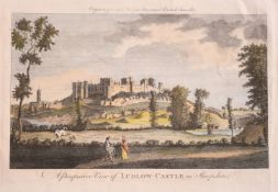 A Perspective View of Ludlow Castle in Shropshire'. A Coloured Print, Unframed, 6