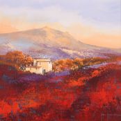 John Horswell, born 1952, A Provencal landscape with distant hills, oil on canvas, signed, 15.5