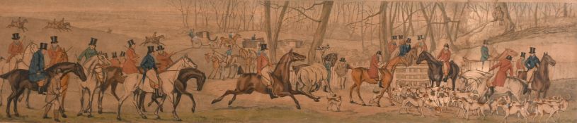 After H. Alken, 'Leicestershire covers 1820' a set of four hunting prints, each 5