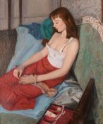 Francis Helps (1890-1972) British. 'The Ladder', Exhibited at the R.A. in 1952. 24