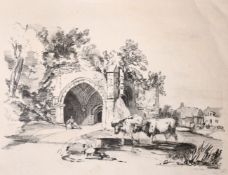 A collection of mainly 19th century, pen, ink & wash and pencil drawings, various subjects, (qty)