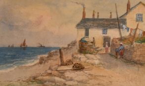 John Clarkson Isaac Uren (1845-1932) British, A pair of Cornish fishing scenes, watercolour, signed,