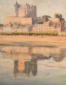 Agatha Shore (1878-1950) British, 'Chateau de Saumur', oil on panel, signed and inscribed verso