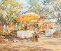 Sergei Sviridov (b.1964) Russian, 'Summer Garden', signed oil on canvas, 18