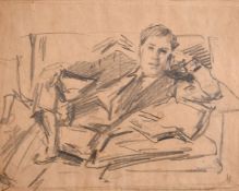Attributed to Harry Jonas (1893-1990) British, Portrait study of the designer Sir Norman Hartnell,