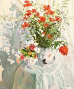 Yusif Tali (b.1960) Russian, 'Wildflowers And Poppies', signed oil on canvas, 25.5