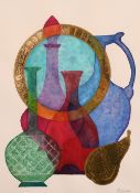 Barbara Hooper (20th century) British, 'The Golden Pear', mixed media, signed 18