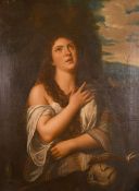 19th century, After Titian, A repentant Mary Magdalen, oil on canvas, 34