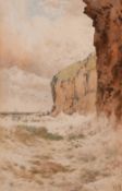 Arthur Suker (1857-1902) British. A Coastal Landscape, Watercolour, Signed with Monogram, 9.5
