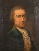 18th-century English school. A portrait of a gentleman, oil on canvas, 21.5