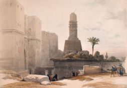 After David Roberts (1796-1964) British, Two holy land lithographs and a collection of prints by