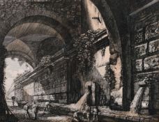 Luigi Rossini (1790-1857) Italian, 'Veduta del Condotto Dell Acqua', engraving, circa 1822, 14