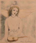 Marie Laurencin (1883-1956) French, An etching of a seated lady, 8