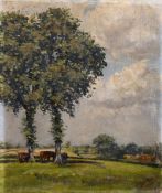 Circle of Mark Fisher. Cattle Resting in the Shade of the Trees, Oil on Canvas laid onto Board,