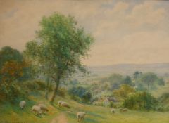 Roberto Angelo Kittermaster Marshall (1849-1926) British. 'Distant Southdowns from Warbleton,